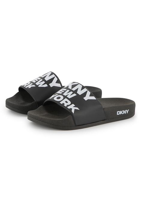Ciabatte con logo DKNY KIDS | D6208609B